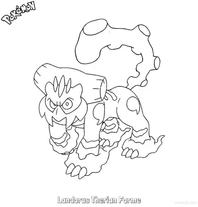 Free printable Landorus Therian Forme Coloring Page - Free Printable Pokemon Coloring Sheets coloring page